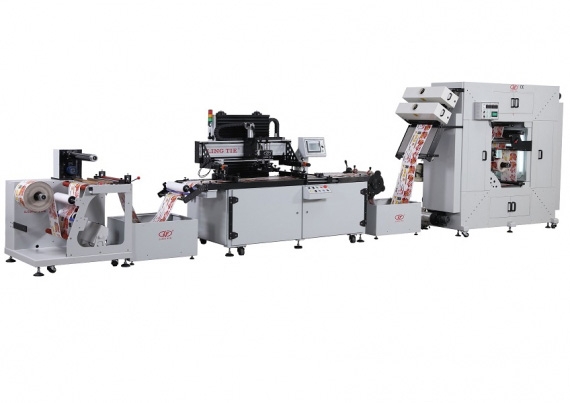 स्वचालित रोल टू रोल स्क्रीन प्रिंटिंग मशीन