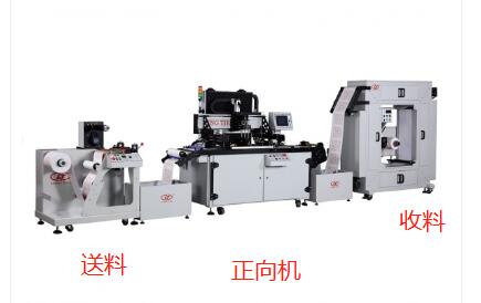 राइट-टू-लेफ्ट & लेफ्ट-टू-राइट डायरेक्शन रोल टू रोल सिल्कस्क्रीन प्रिंटिंग मशीन।